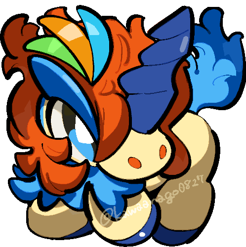 kawaanago, keldeo, keldeo (resolute), nintendo, pokemon, commentary request, lowres, animal focus, bright pupils, chibi, chibi only, full body, gen 5 pokemon, horns, legendary pokemon, mythical pokemon, no humans, nostrils, pokemon (creature), pokemon focus, single horn, solo, transparent background, twitter username, white pupils