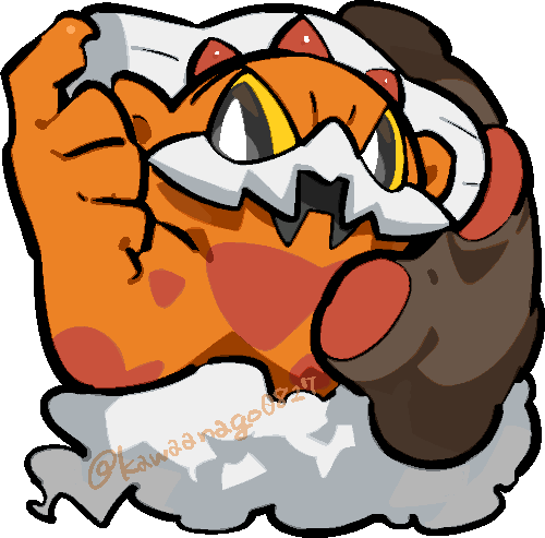 kawaanago, landorus, landorus (incarnate), nintendo, pokemon, commentary request, lowres, black eyes, bright pupils, chibi, chibi only, colored sclera, full body, gen 5 pokemon, index finger raised, legendary pokemon, pokemon (creature), pokemon focus, solo, transparent background, twitter username, white pupils, yellow sclera