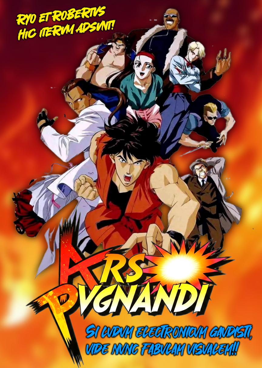 jack turner, john crawley, king (snk), robert garcia, ryou sakazaki, sakazaki ryo, todoh ryuhaku, yuri sakazaki, ryuuko no ken, mr. big, 1990s (style), 2girls, 3rd party edit, 6+boys, bald, black hair, blonde hair, dougi, karate gi, latin text, multiple boys, multiple girls, retro artstyle, sunglasses
