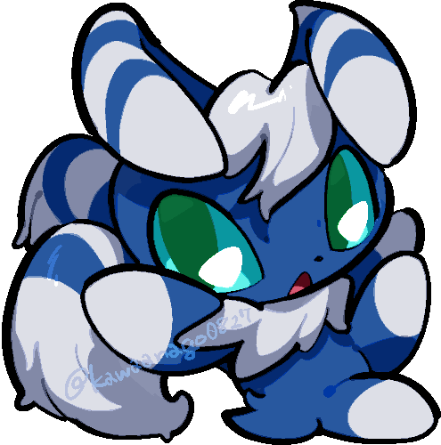 kawaanago, meowstic, meowstic (male), nintendo, pokemon, commentary request, lowres, aqua sclera, chibi, chibi only, colored sclera, dot nose, full body, gen 6 pokemon, green eyes, open mouth, pokemon (creature), pokemon focus, solo, transparent background, twitter username