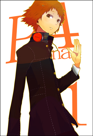 hanamura yousuke, atlus, persona, persona 4, lowres, 1boy, brown hair, male focus, short hair, solo, white background