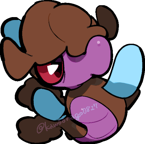kawaanago, skrelp, nintendo, pokemon, commentary request, lowres, animal focus, chibi, chibi only, full body, gen 6 pokemon, no humans, pokemon (creature), pokemon focus, solo, transparent background, twitter username