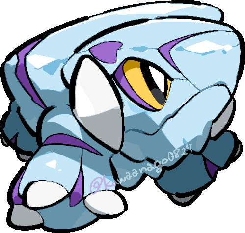 kawaanago, avalugg, nintendo, pokemon, commentary request, lowres, chibi, chibi only, closed mouth, full body, gen 6 pokemon, no humans, pokemon (creature), pokemon focus, solo, transparent background, twitter username