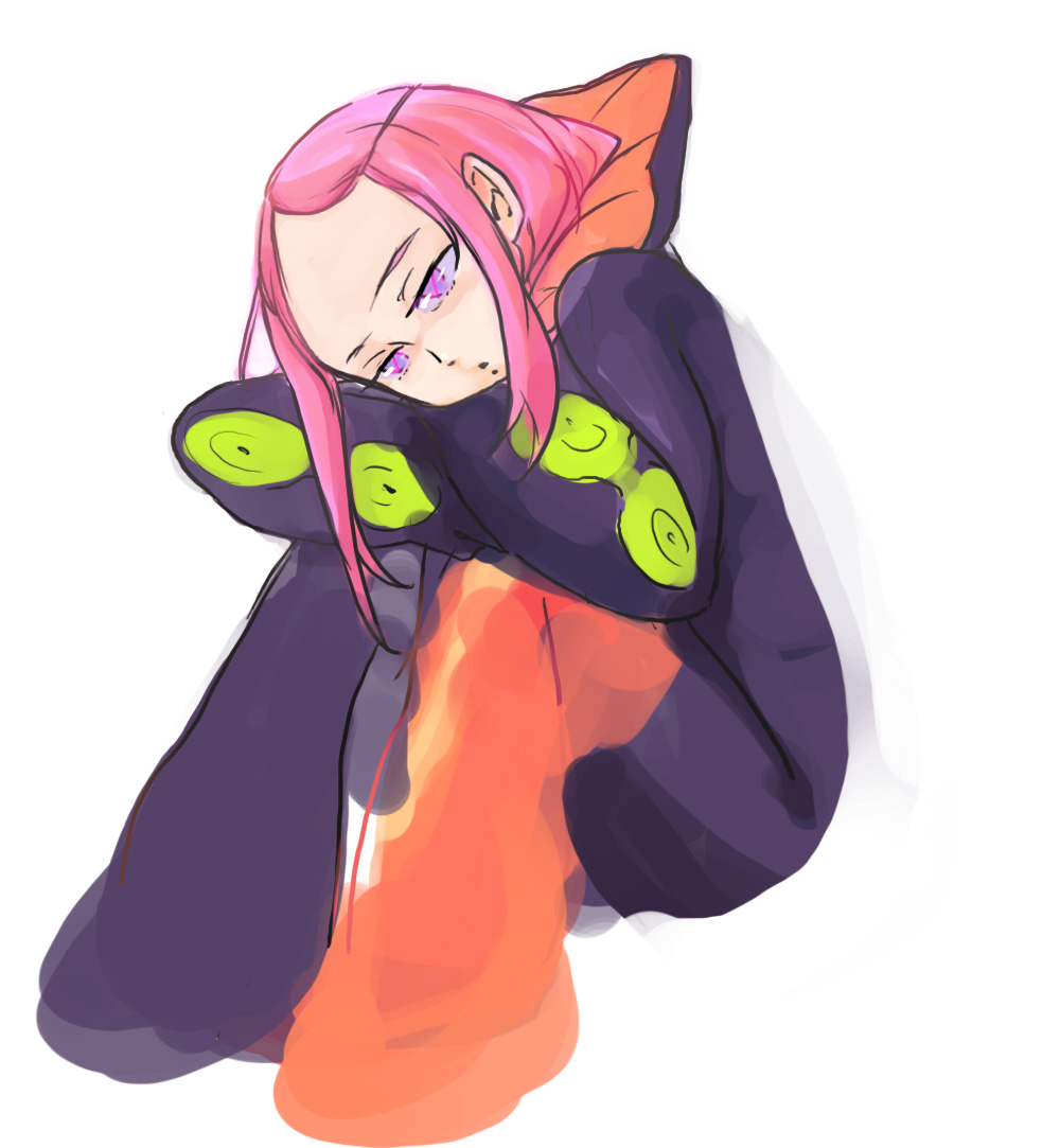 kitayama, anemone (eureka seven), eureka seven, eureka seven (series), bad id, bad pixiv id, 00s, 1girl, female focus, pink hair, sitting, solo