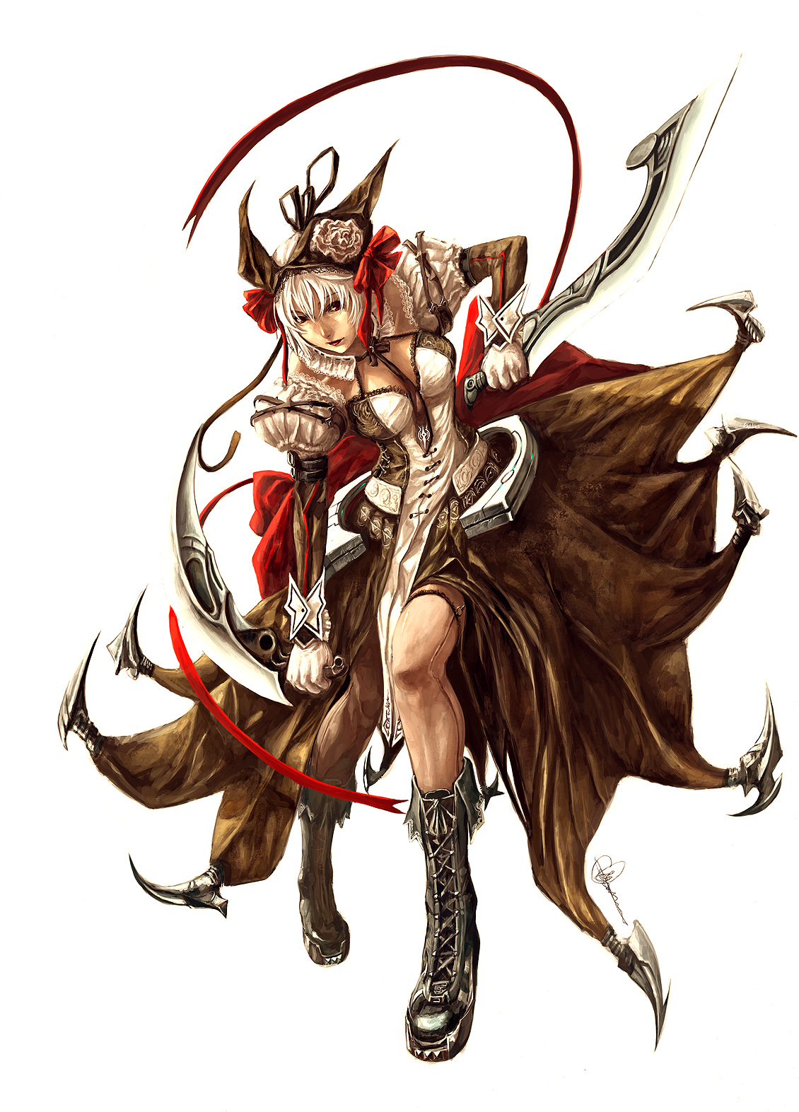 shonensan, highres, tagme, 1girl, female focus, solo, sword, weapon