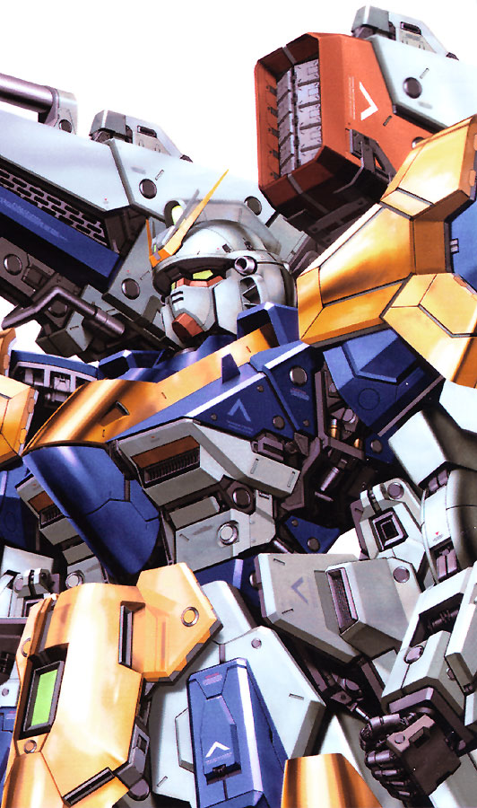 v2 gundam, gundam, victory gundam, 1990s (style), armor, helmet, machinery, mecha, no humans, retro artstyle, robot, weapon