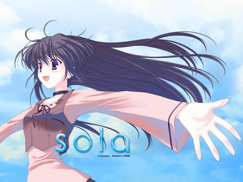 nanao naru, shihou matsuri, sola, tagme, 00s, 1girl, female focus, purple eyes, solo