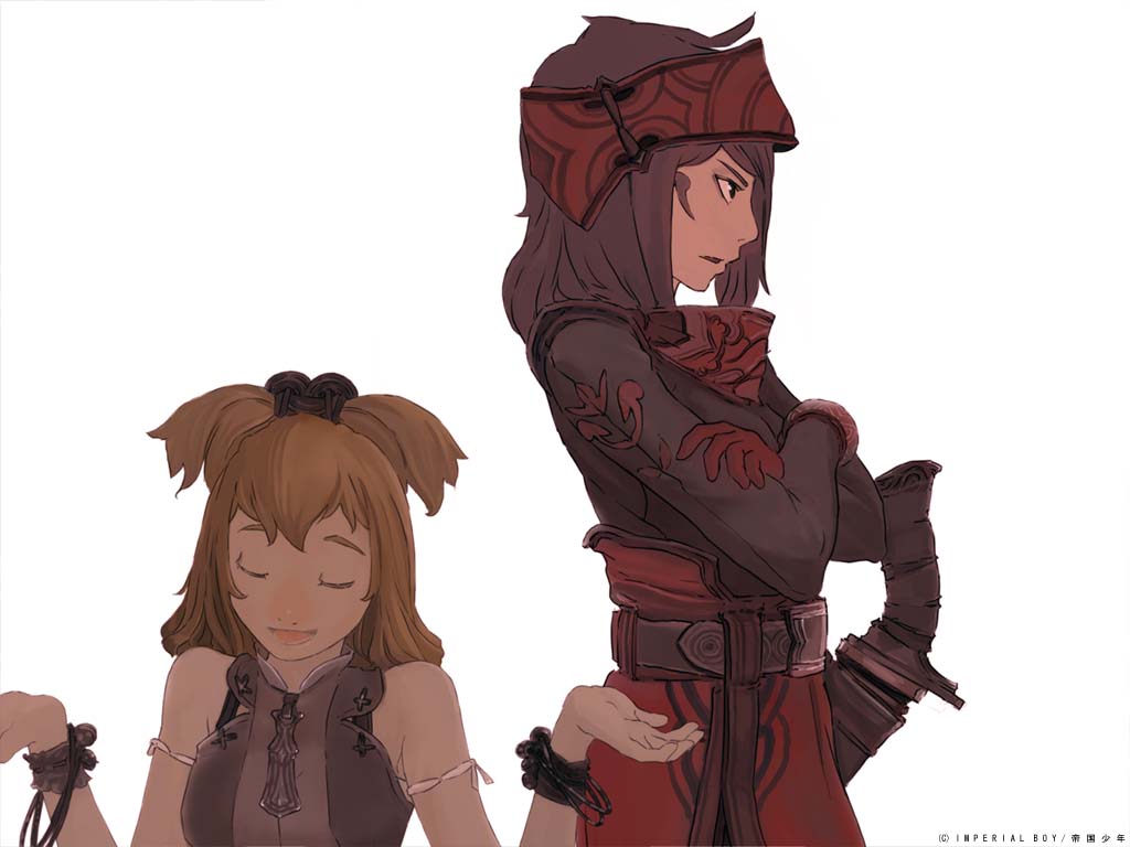 teikoku shounen, 2girls, multiple girls, shrugging, sword, weapon