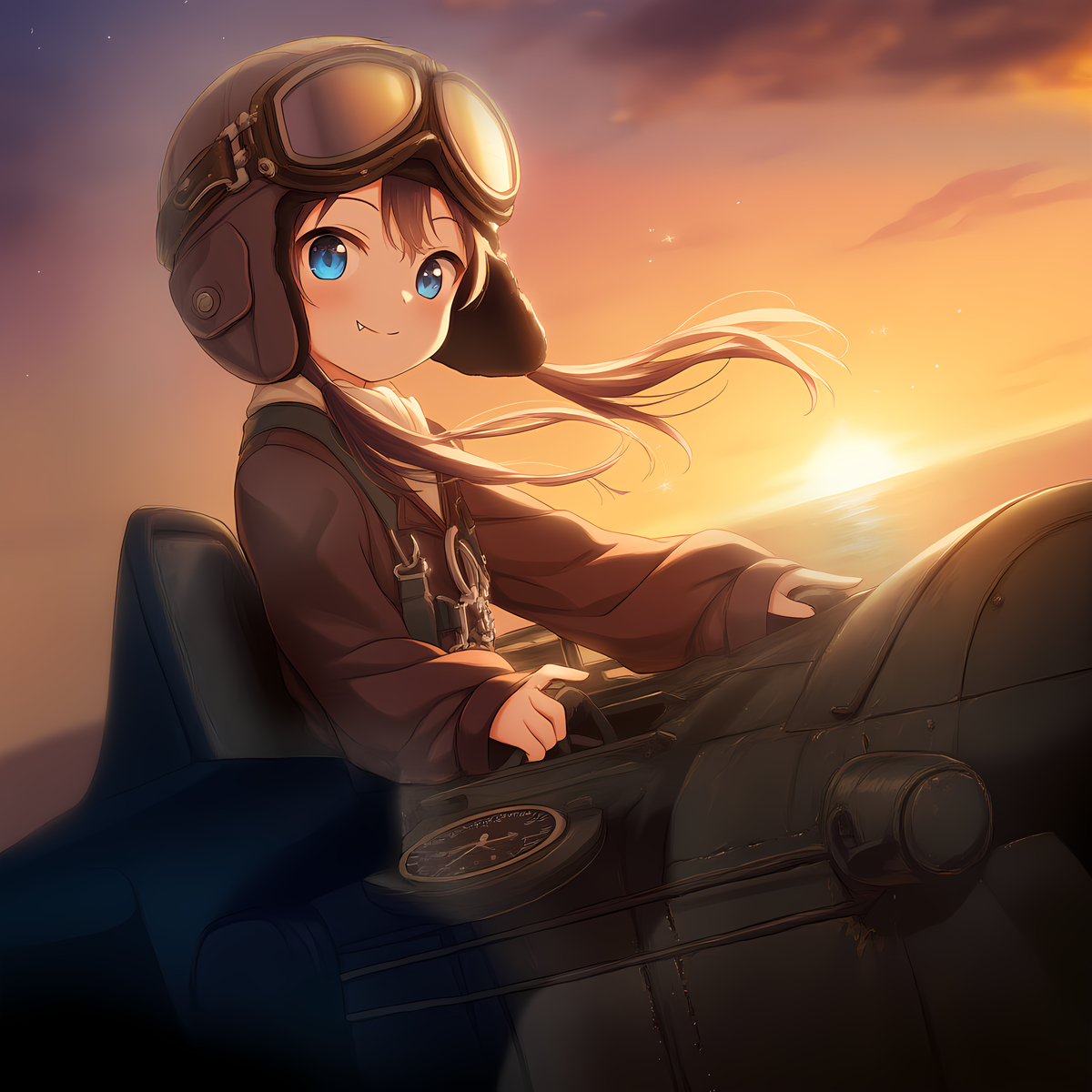 highres, tagme, 1girl, sun, sunlight, sunset