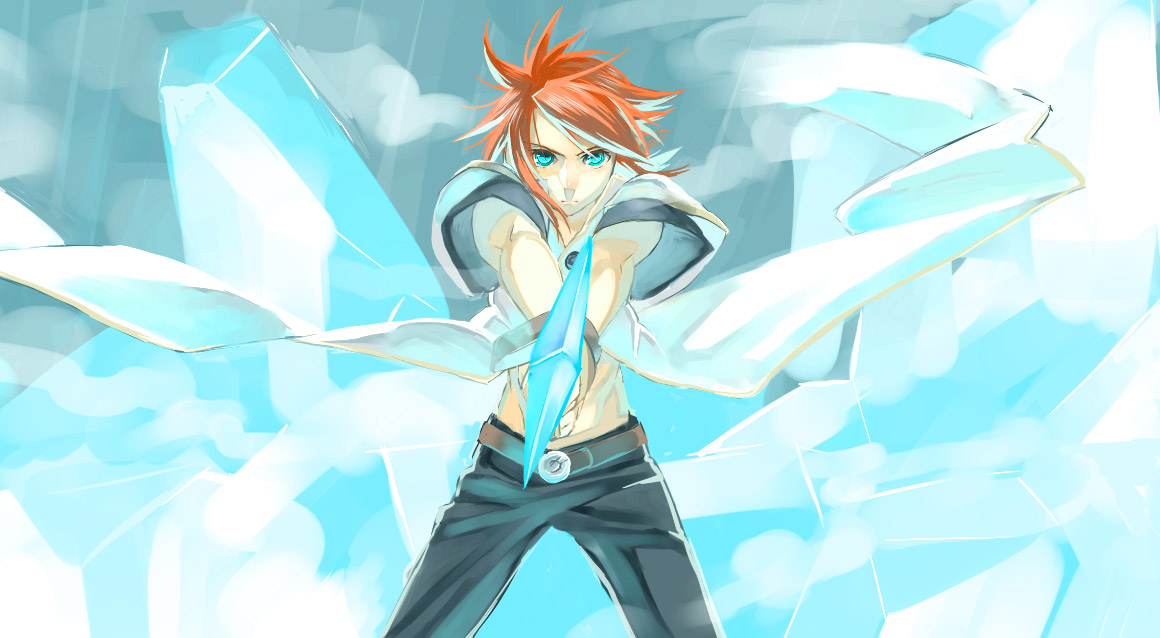 luke fon fabre, tales of (series), tales of the abyss, 00s, 1boy, male focus, red hair, solo, sword, weapon