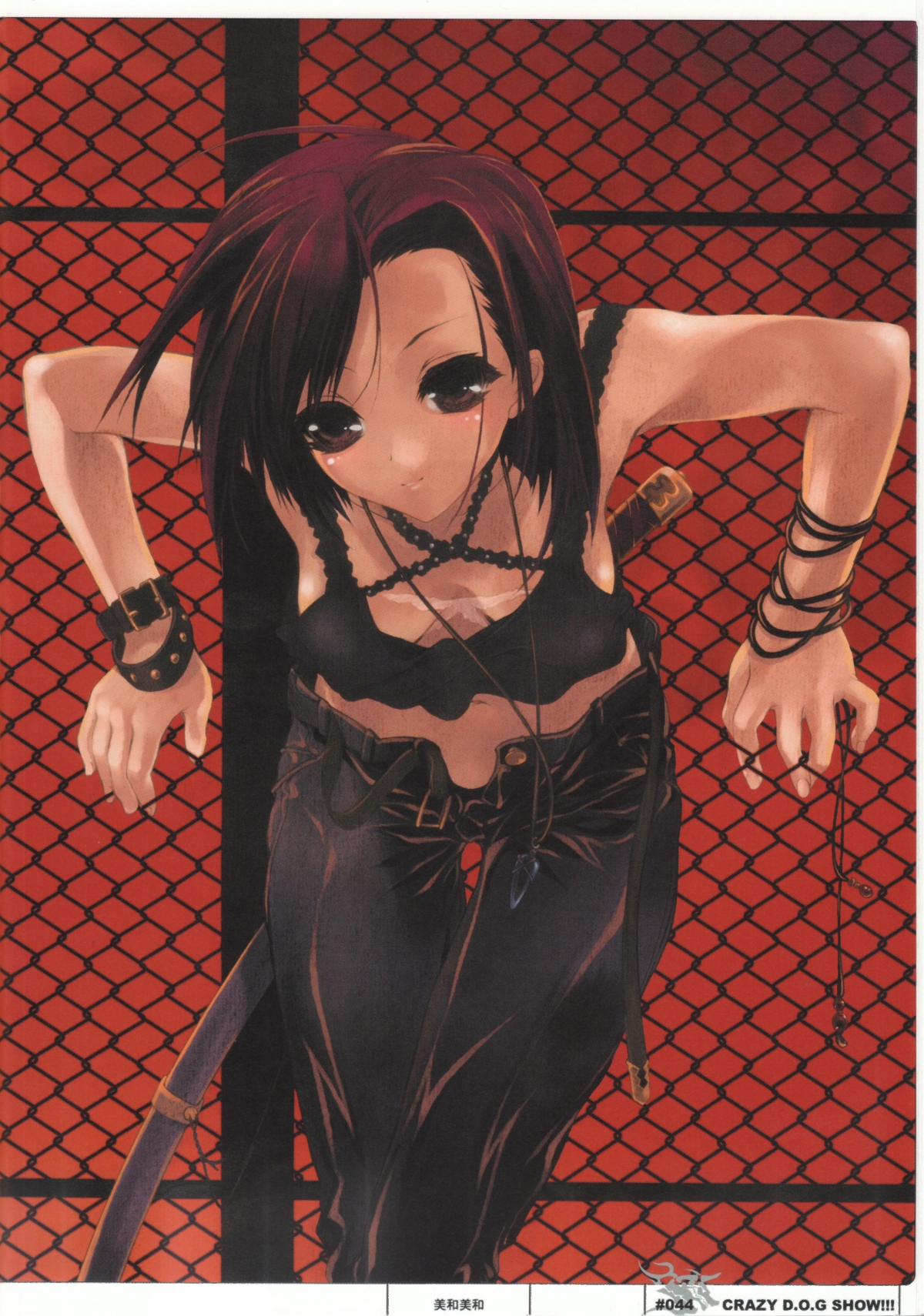 fuyumine naoto, dogs: bullets & carnage, highres, katana, scar, solo, sword, weapon