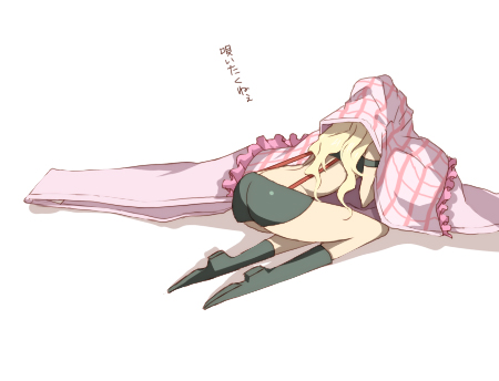 sheryl nome, macross, macross frontier, lowres, translation request, 00s, 1girl, ass, black boots, blonde hair, boots, butt crack, crop top, female focus, japanese text, kneeling, long hair, shadow, shirt, short shorts, shorts, simple background, solo, suspenders, text focus, white background