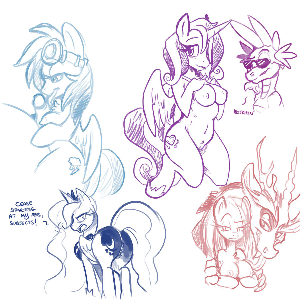 Rule34 – If it exists, there is porn of it / mel the hybrid, pinkie pie (mlp), princess cadance (mlp), princess luna (mlp), rainbow dash (mlp), spike (mlp) / 86830