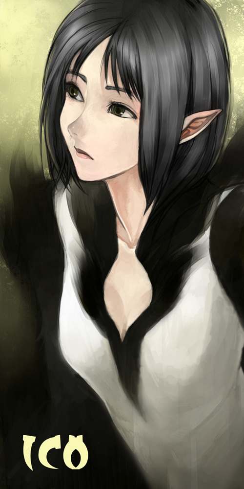 lack, yorda, ico, tagme, black hair, pointy ears, short hair, solo