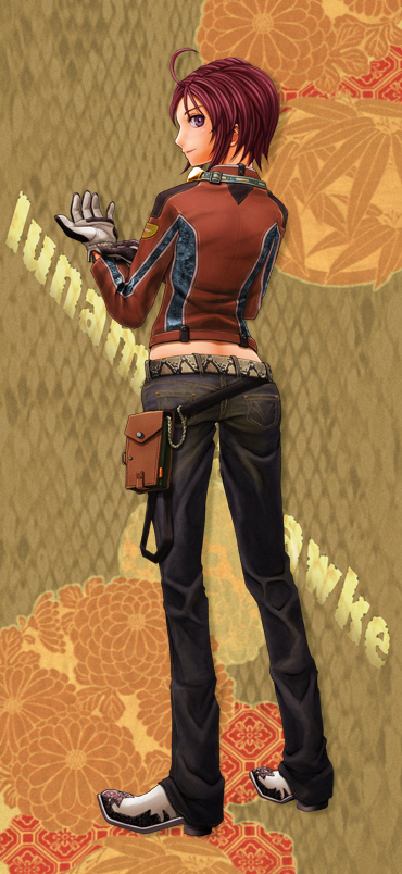 v-mag, lunamaria hawke, gundam, gundam seed, gundam seed destiny, 00s, 1girl, ahoge, ass, denim, female focus, jeans, pants, solo