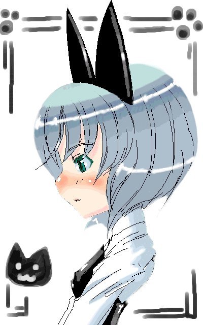 sanya v. litvyak, strike witches, world witches series, silver hair, 00s, 1girl, blush, female focus, green eyes, looking to the side, military, military uniform, oekaki, simple background, solo, white background