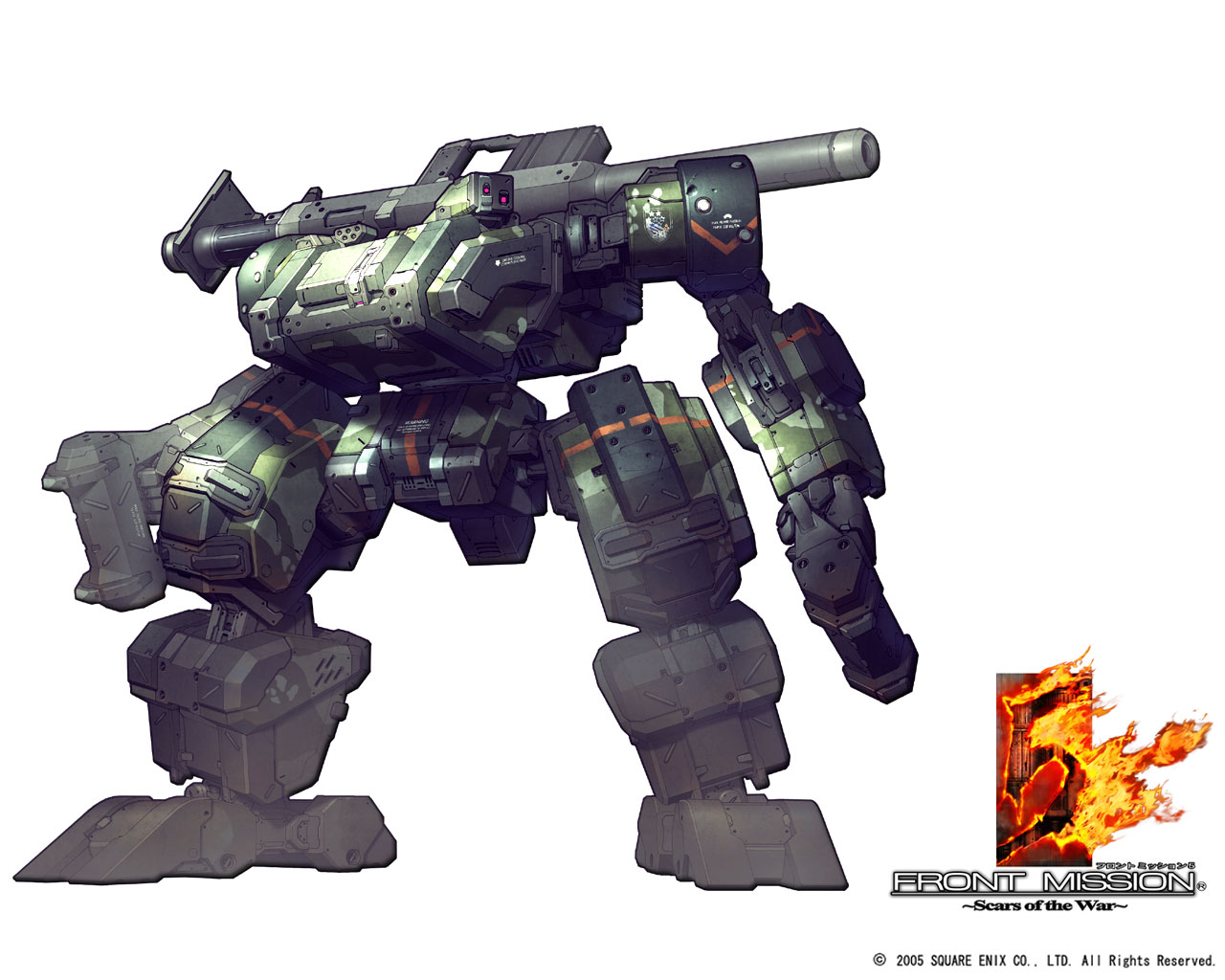 front mission, front mission 5, armor, helmet, machinery, mecha, no humans, robot, weapon