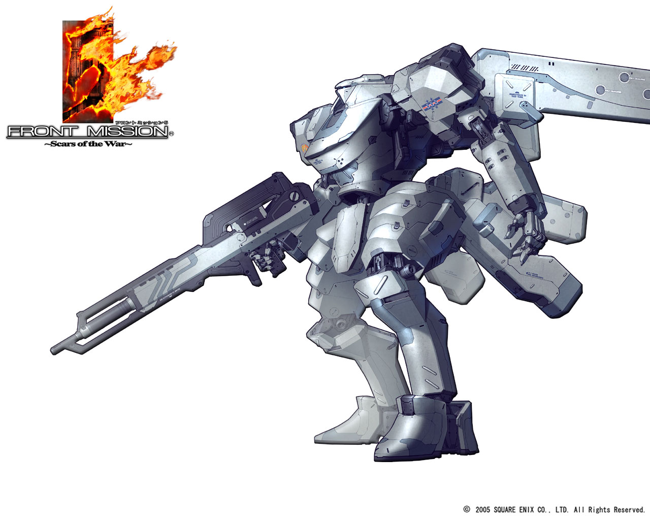 front mission, front mission 5, armor, helmet, machinery, mecha, no humans, robot, weapon