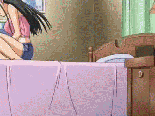 kuroda kazuya, tony taka, mizushima asa, sora no iro mizu no iro, animated, animated gif, anime screenshot, lowres, 00s, 1girl, arched back, bare legs, barefoot, bed, black hair, blue eyes, blue panties, blush, bow, bow panties, breasts, clothed masturbation, clothes lift, covered erect nipples, curtains, feet, female ejaculation, female ejaculation through clothes, female focus, female masturbation, fingering, hand in panties, indoors, large breasts, legs, long hair, masturbation, mouth hold, navel, no bra, one-piece tan, open mouth, orgasm, panties, pillow, pussy juice, qvga, saliva, shirt lift, short shorts, shorts, solo, spread legs, sweat, tan, tanline, toes, underboob, underwear, wet, wet clothes, wet panties