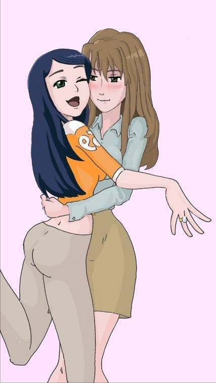 fujino shizuru, kuga natsuki, my-hime, artist request, tagme, 00s, 2girls, female focus, multiple girls, one eye closed, open mouth, yuri