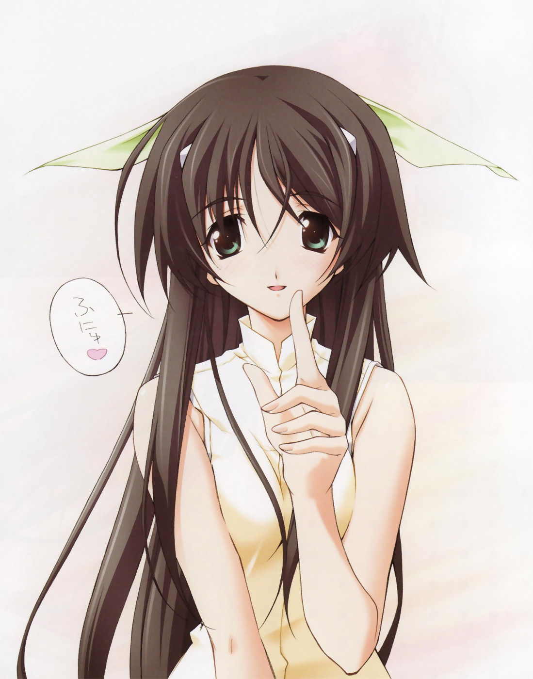 misasagi inori, memories off, highres, tagme, brown hair, long hair, ponytail, solo