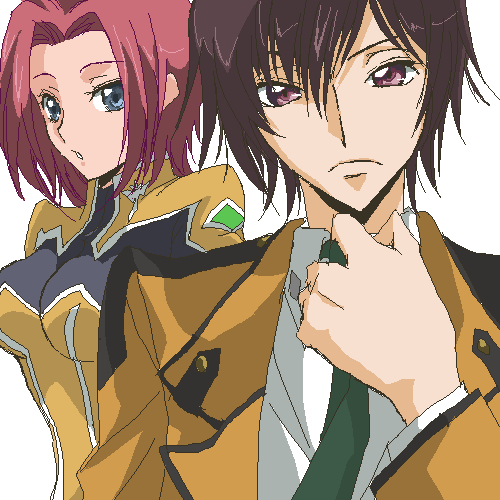 cecile croomy, kouzuki kallen, kururugi suzaku, lelouch vi britannia, code geass, lowres, 1boy, 1girl, adjusting clothes, adjusting necktie, adjusting tie, cecile croomy (cosplay), cosplay, kururugi suzaku (cosplay), military, military uniform, necktie