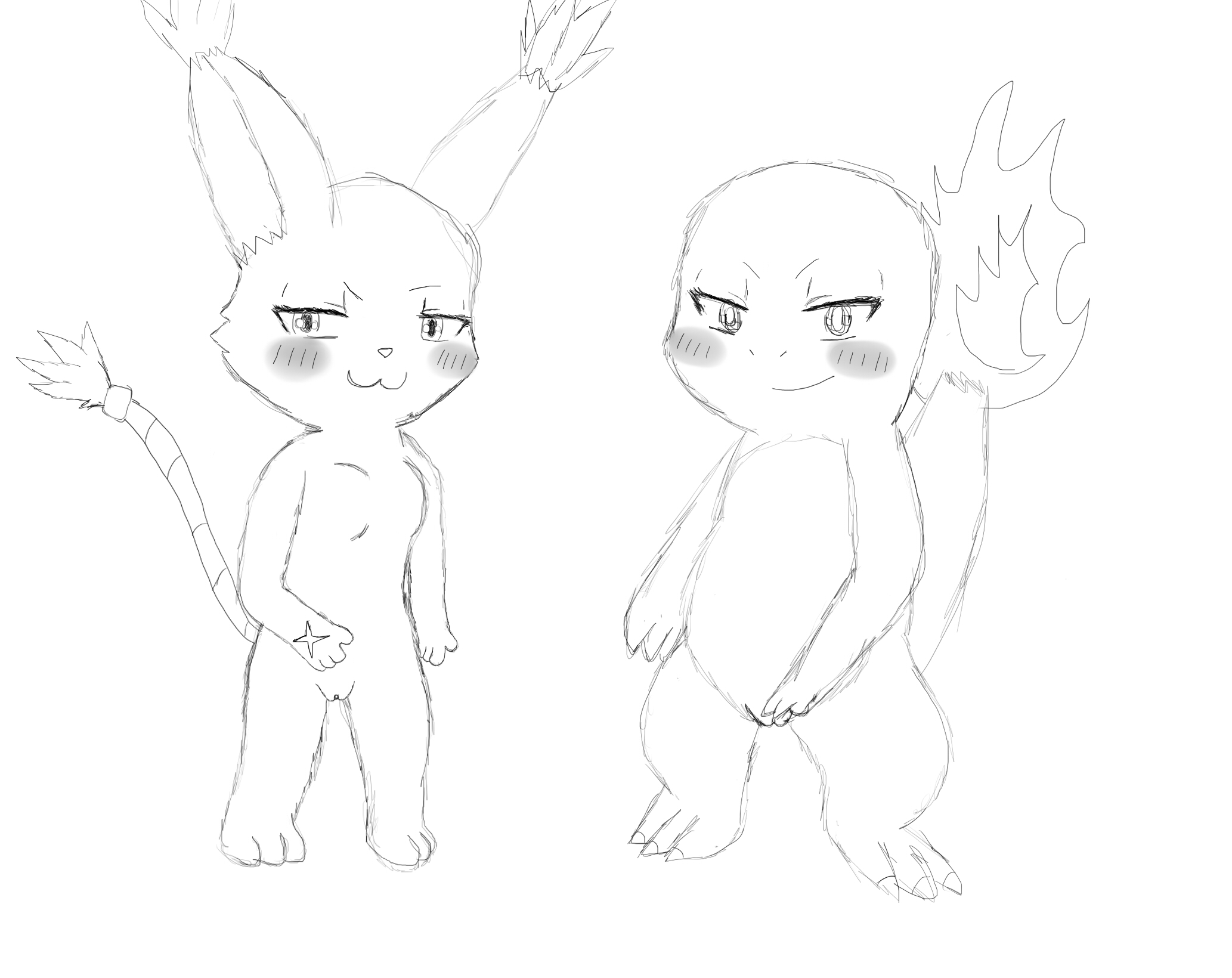 Rule34 – If it exists, there is porn of it / charmander, gatomon / 87639