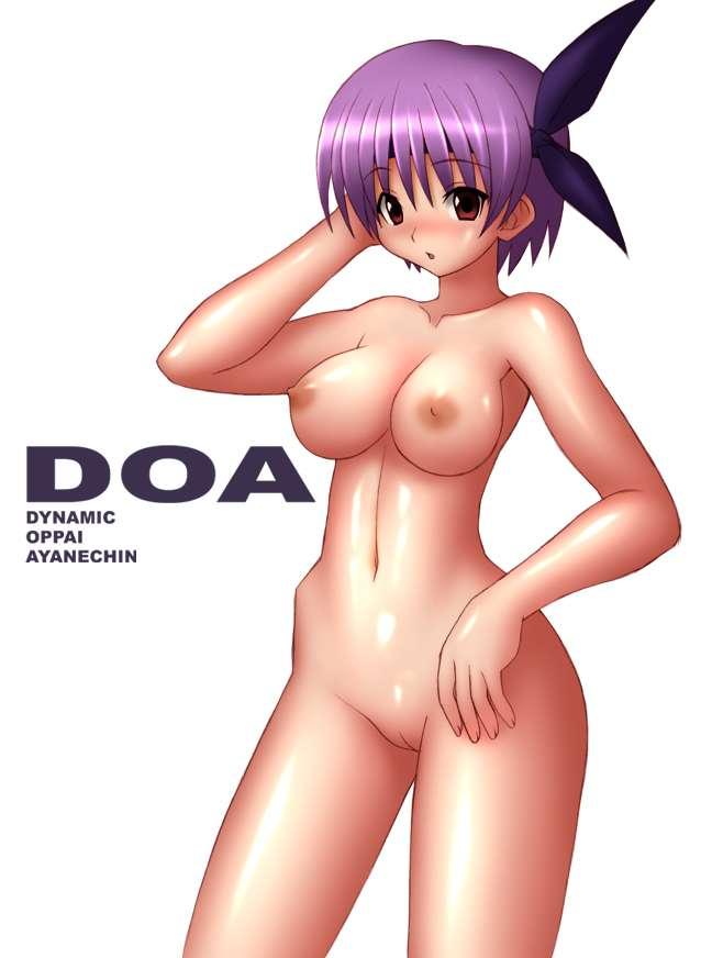 shishimaru ken'ya, ayane (doa), dead or alive, tecmo, tagme, 1girl, blush, breasts, cleft of venus, female focus, large breasts, navel, nipples, nude, pussy, solo, standing, uncensored