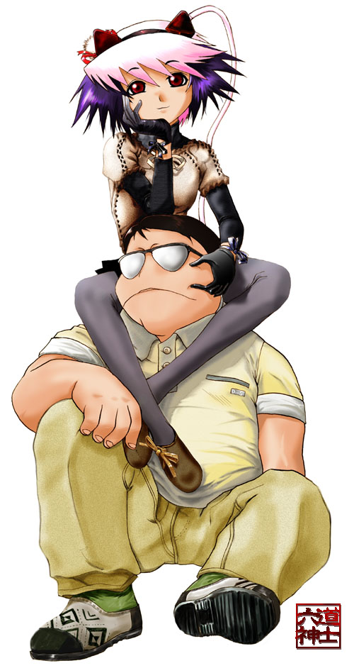 ropponmatsu, excel saga, tagme, 1990s (style), thighhighs
