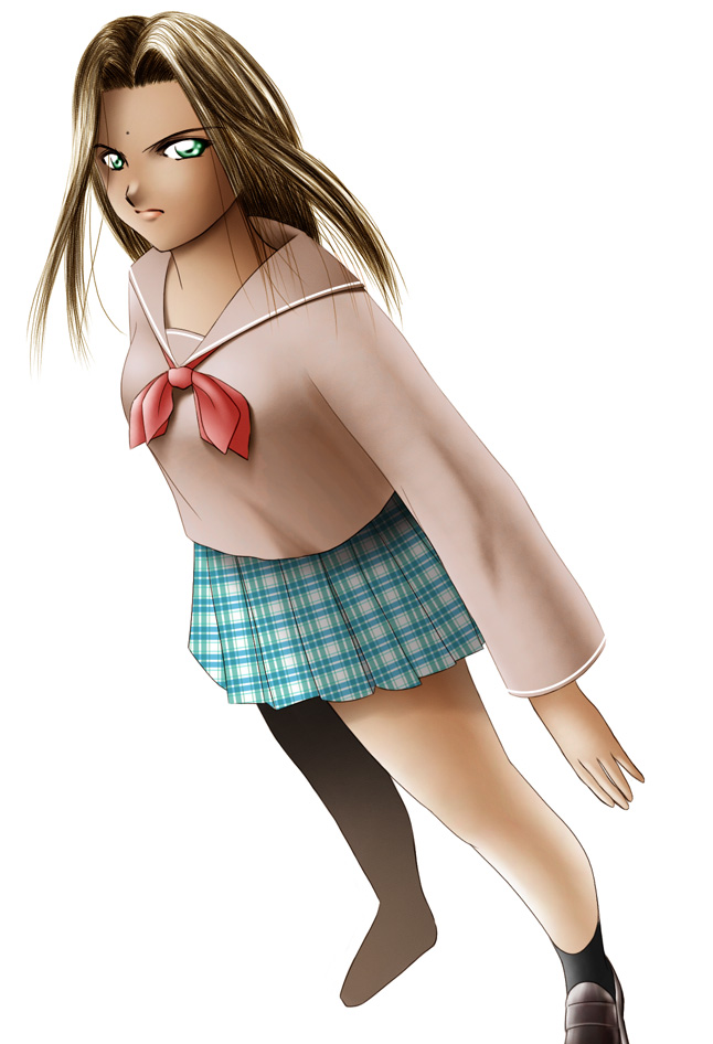 sania, sania (arc the lad), arc the lad, arc the lad ii, 1girl, female focus, school uniform, serafuku, solo