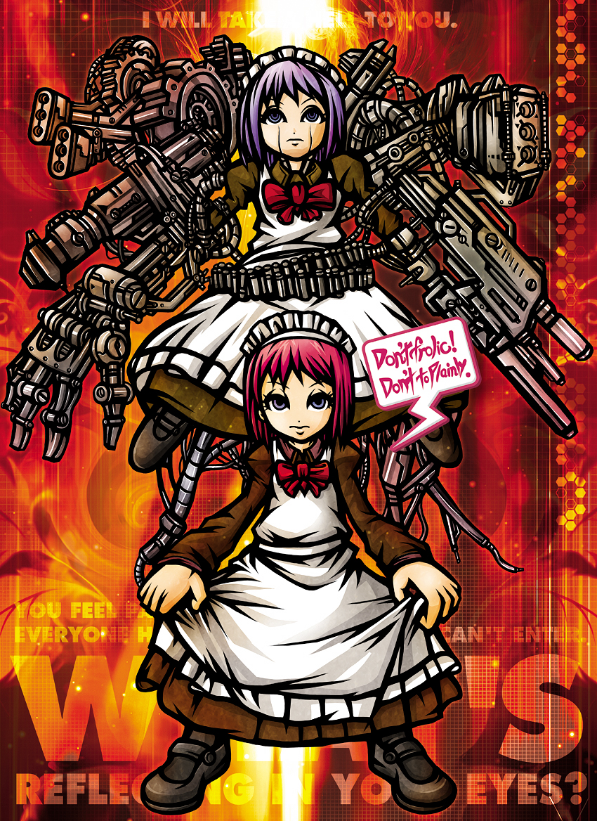 project.c.k., hisui (tsukihime), mecha hisui, melty blood, tsukihime, type-moon, 00s, english text, engrish text, maid, ranguage