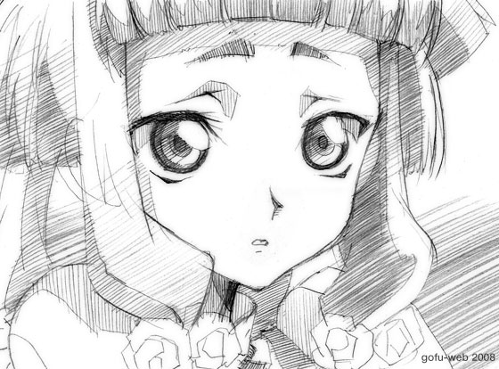 gofu, tianzi, code geass, traditional media, 00s, greyscale, monochrome, sketch, solo