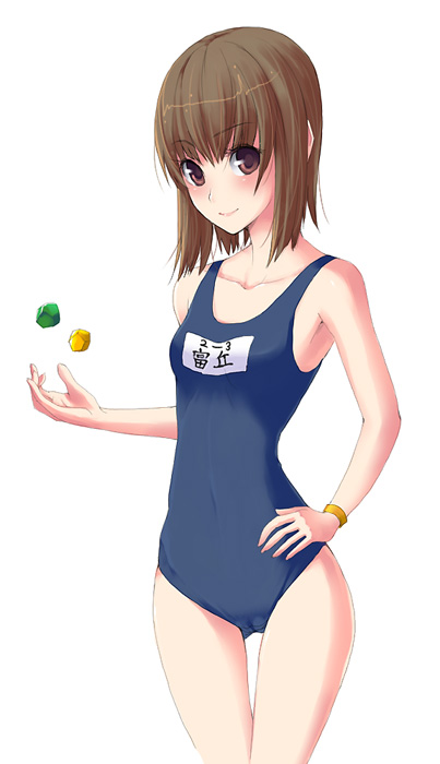 unasaka ryou, original, 1girl, female focus, one-piece swimsuit, school swimsuit, solo, swimsuit