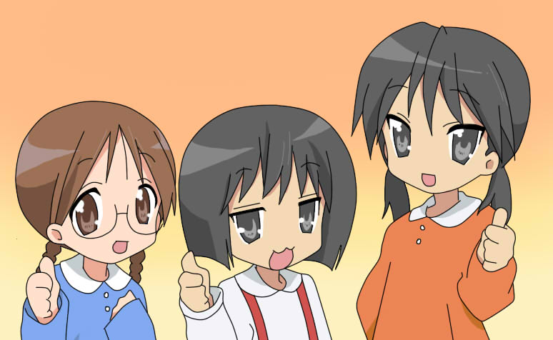 chibi maruko-chan, lucky star, tagme, parody