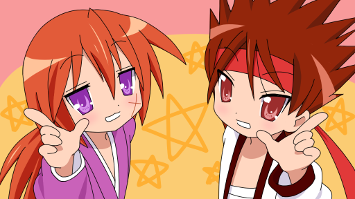 himura kenshin, sagara sanosuke, lucky star, rurouni kenshin, parody