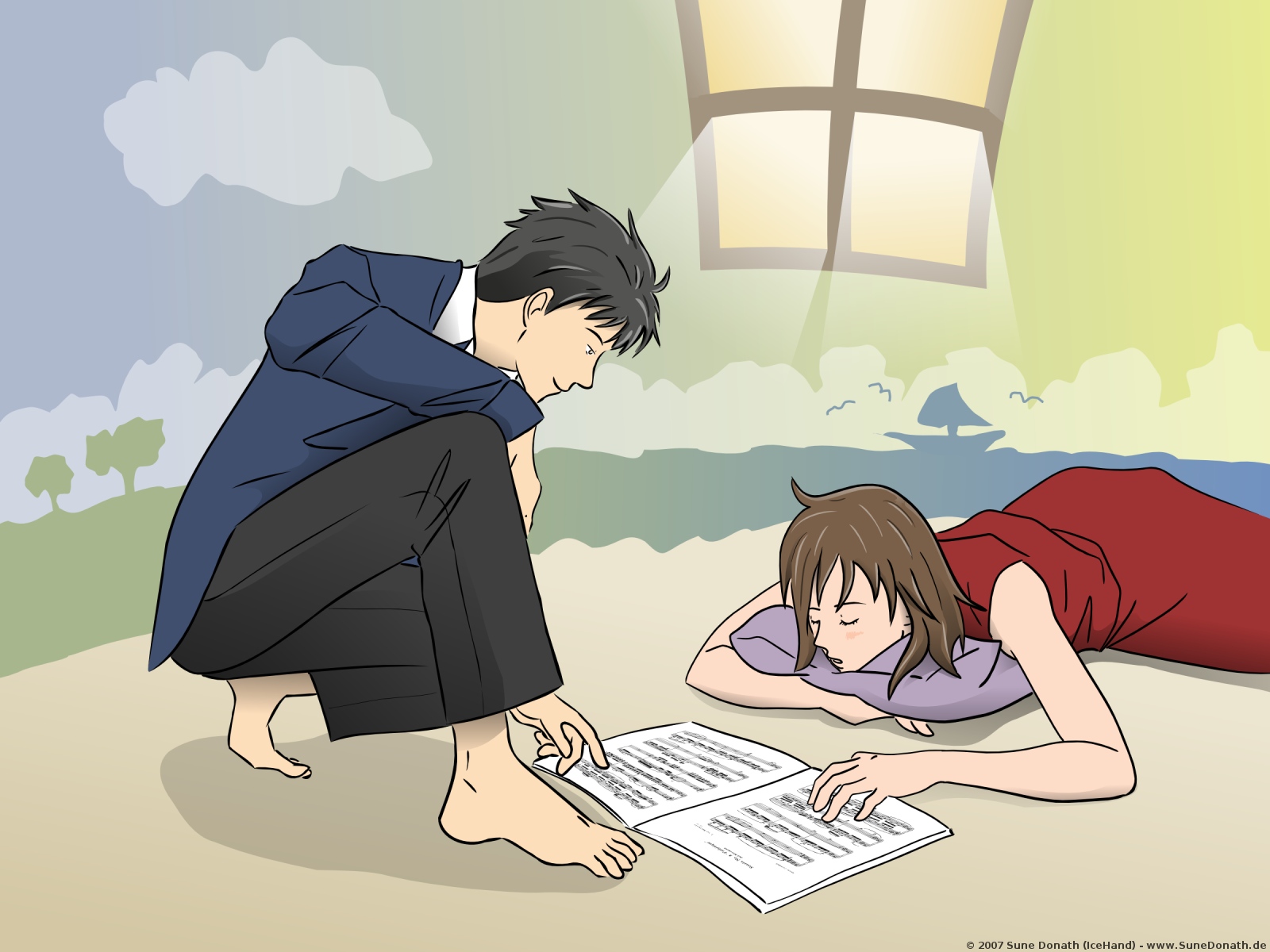 chiaki shin'ichi, noda megumi, nodame cantabile, highres, 00s, 1boy, 1girl