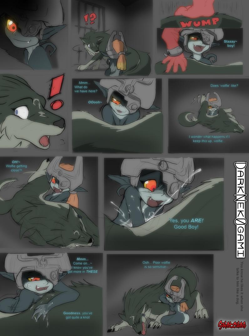 dark nek0gami, darknekogami, lol, link, midna, wolf link, nintendo, the legend of zelda, bestiality, cum, cum on body, cum on upper body, femdom, handjob, naughty face, nek0gami, penis, surprised, wolf