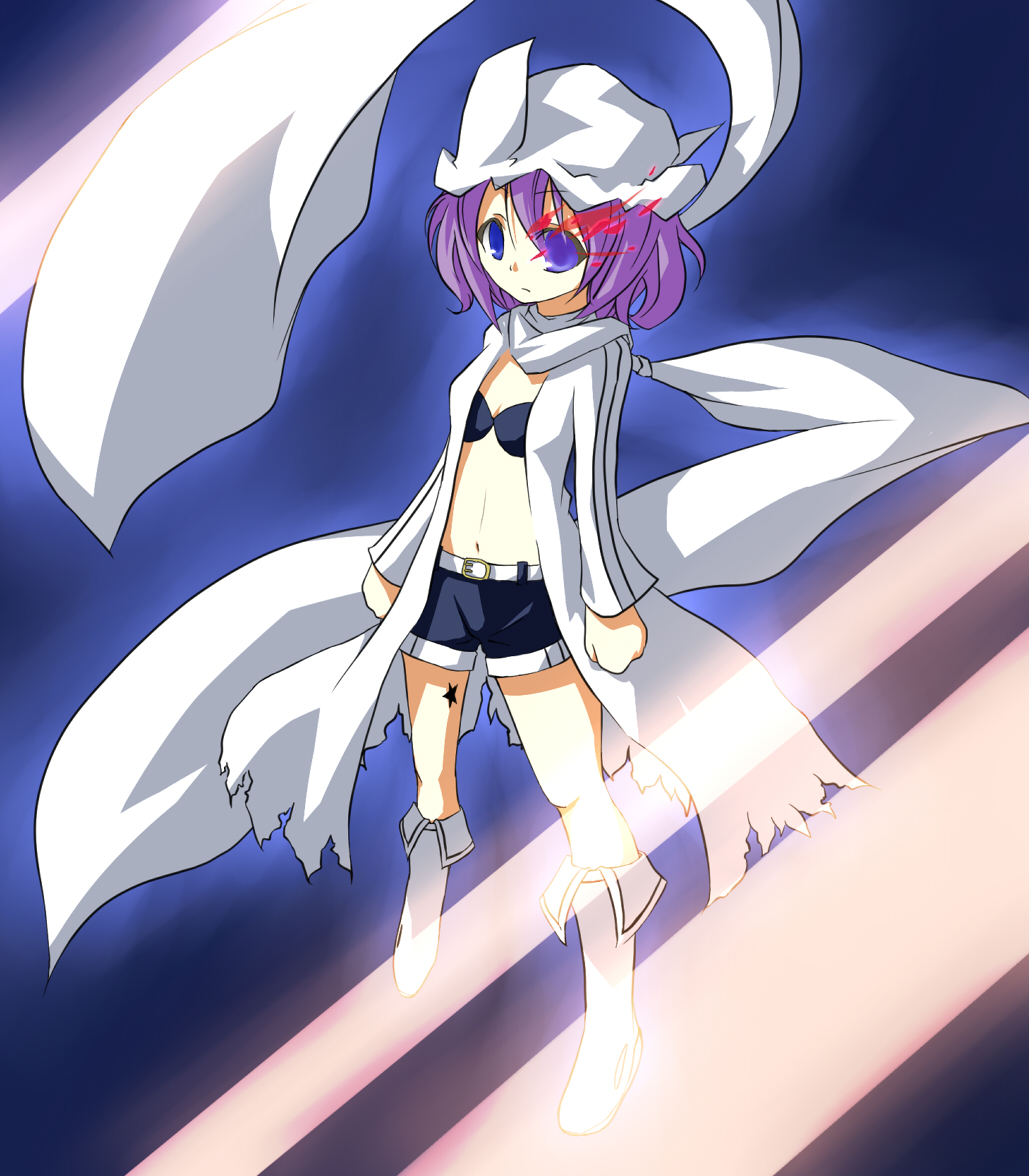 black rock shooter (character), letty whiterock, white rock shooter, black rock shooter, touhou, 1girl, black rock shooter (cosplay), cosplay, female focus, parody, solo