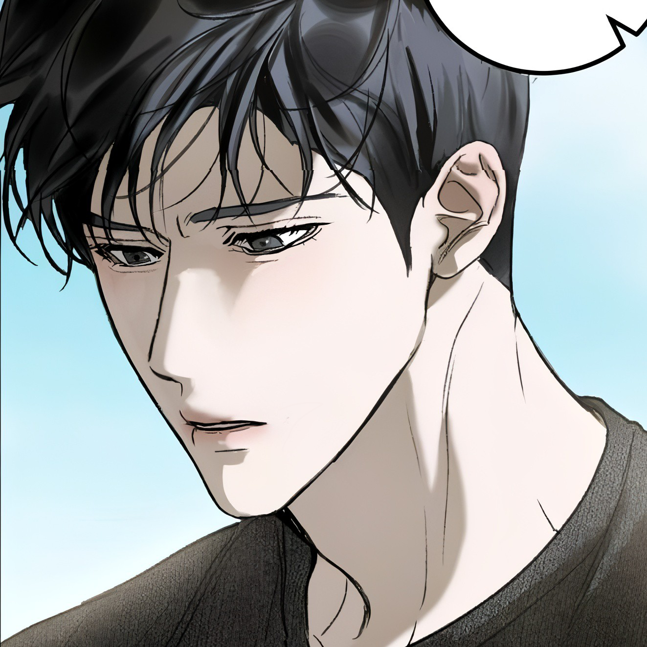 highres, tagme, 1boy, black eyes, black hair, black skirt, boy on top, jeong dohun, male focus, skirt, the deepest cofession