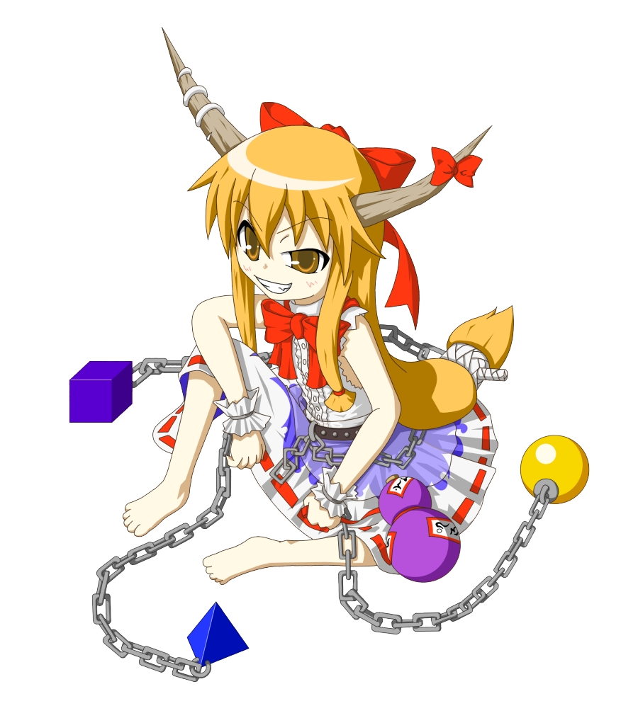 hitotsubashi inari, ibuki suika, touhou, 1girl, bad anatomy, female focus, poorly drawn, solo