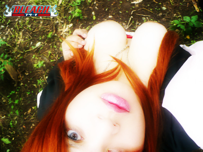 matsumoto rangiku, bleach, cosplay photo, photo (medium), 1girl, breasts, cosplay, female focus, large breasts, solo, topless female