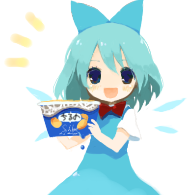 rin (artist), cirno, haagen-dazs, touhou, lowres, tagme, ice cream