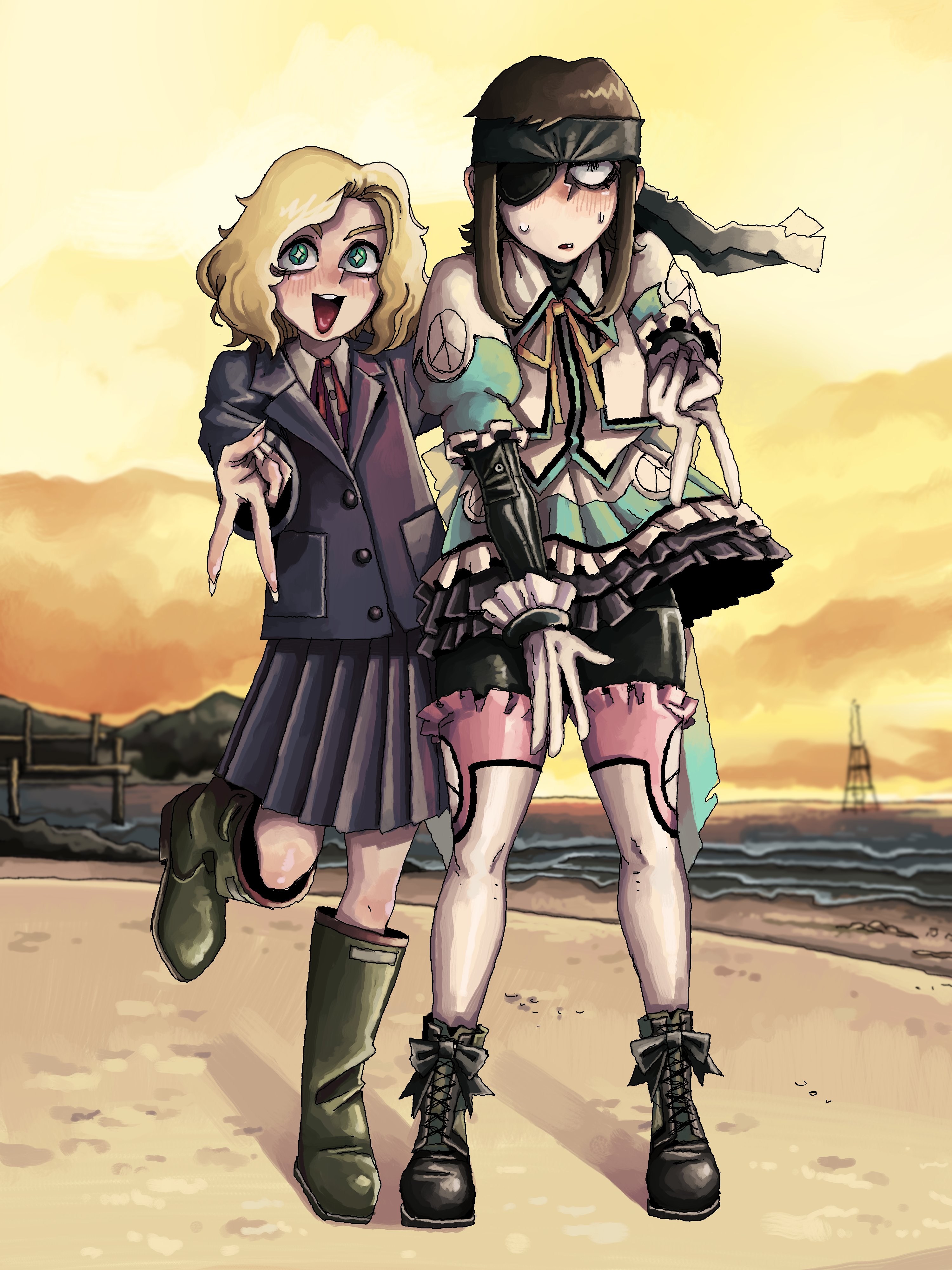 liskim, big boss, naked snake, paz ortega andrade, metal gear (series), tagme, boots, crossdressing, crossdressing (mtf), rubber boots