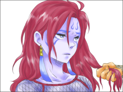 fuuma kotarou, sengoku musou, sengoku musou 2, lowres, source request, 1girl, fishnets, genderswap, genderswap (mtf), ninja, solo focus