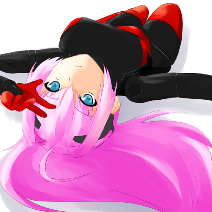 ach, busou shinki, tagme, 10s, blue eyes, pink hair