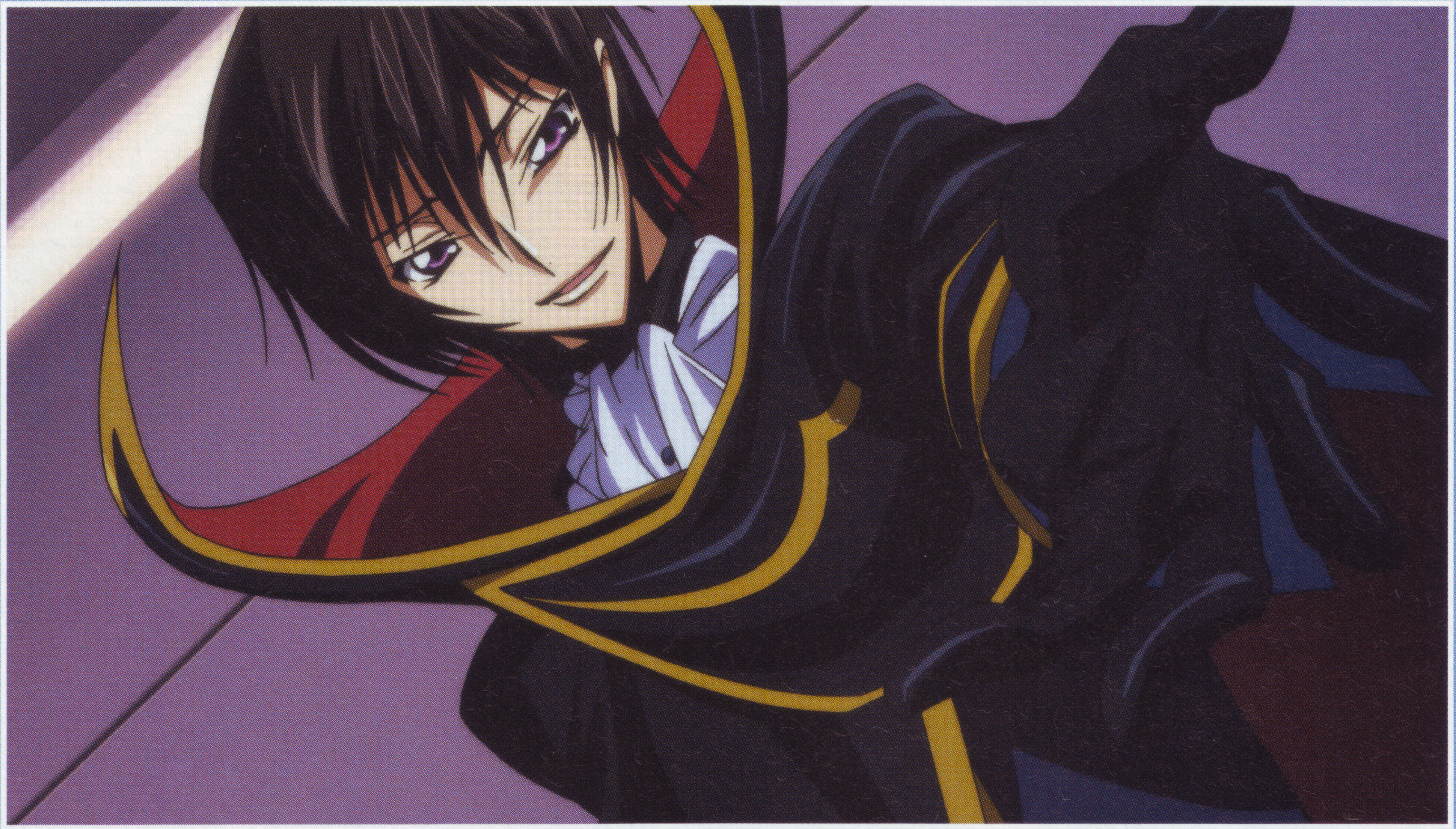 lelouch vi britannia, code geass, absurdres, highres, scan, 00s, 1boy, male focus, solo