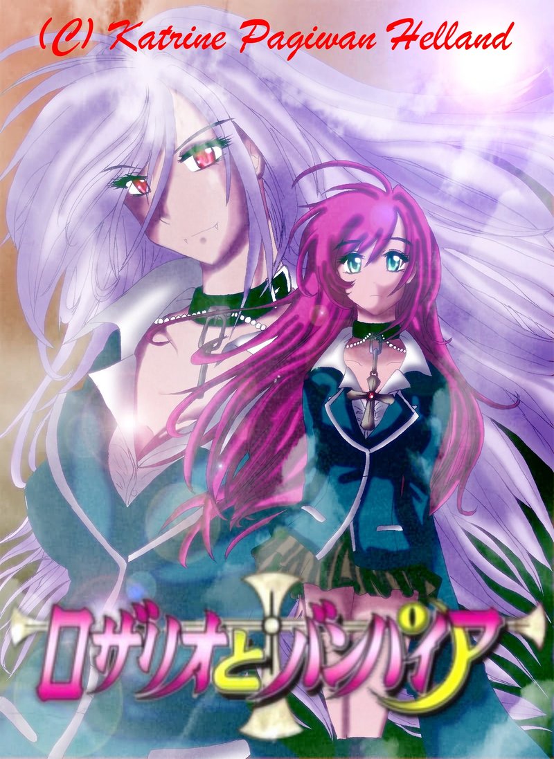 akashiya moka, inner moka, rosario+vampire, 00s, dual persona, green eyes, pink hair