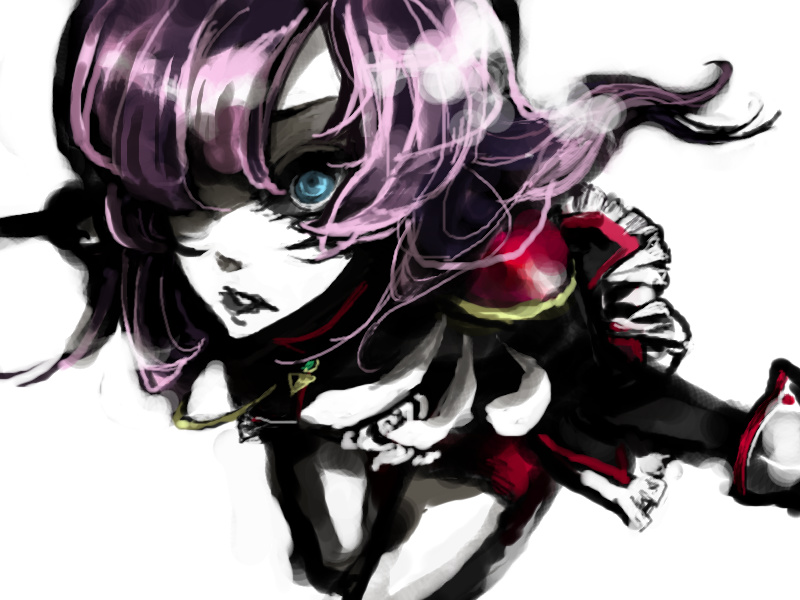 sky0211, tenjou utena, shoujo kakumei utena, bad id, bad pixiv id, 1990s (style), blue eyes, epaulettes, pink hair, retro artstyle, solo