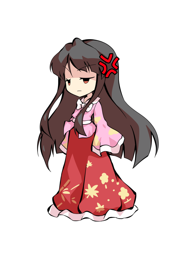 dairi, houraisan kaguya, touhou, commentary request, large variant set, variant set, 1girl, bamboo print, black hair, bow, bowtie, chibi, chibi only, full body, long hair, long skirt, pink shirt, red skirt, shirt, skirt, sleeves past fingers, sleeves past wrists, solo, tachi-e, transparent background, white bow, white bowtie, wide sleeves