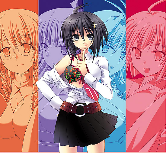 miyabi juri, asama miya, matsu (sekirei), musubi, sahashi yukari, tsukiumi, original, sekirei, 00s, 5girls, ahoge, bra, breasts, large breasts, lingerie, multiple girls, open clothes, open shirt, shirt, underwear